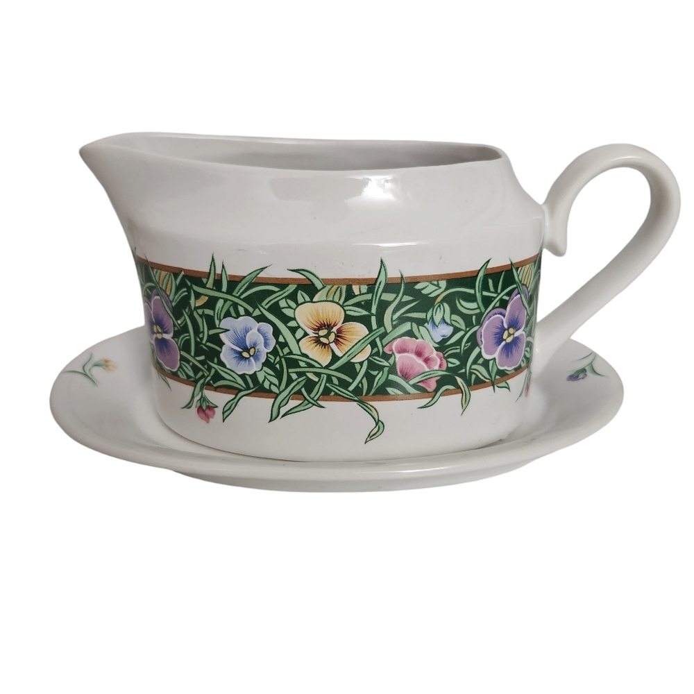 Gravy Boat Server Velvet Faces  International Tableworks by Bob Timberla…